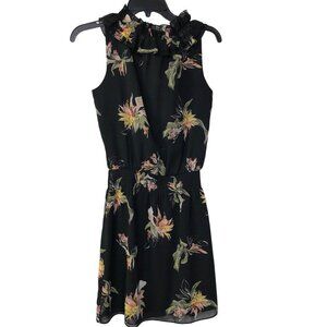 WHITE HOUSE BLACK MARKET Soft Floral Blouson DRESS SIZE  0